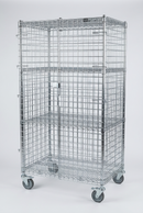 USED Mobile Wire Storage Rack – Silver Metal