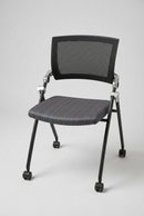 USED Kimball Jiminy Mobile Guest Chair – Black Mesh Back