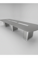 USED Conference Table – Silver, 16 ft with Three Bases