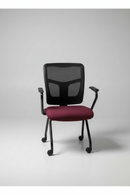 USED Lorell ErgoMesh Folding Chair – Black and Red
