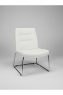 USED Guest Chair – Light Pistachio Vinyl with Chrome Base