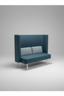 USED Martin Brattrud Inc. High-Back Lobby Sofa – Blue Fabric, 69" x 54"