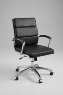 USED Conference Chair B9476-BK – Black Vinyl with Fixed Arms