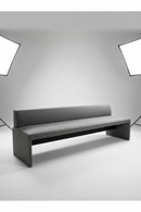USED ERG International Large Armless Sofa – Dark Gray Fabric, 98"