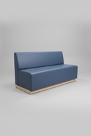 USED Armless Modular Sofa (Booth Seating) – Blue Vinyl