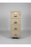 USED FireKing 4-Drawer Vertical File Cabinet – Putty