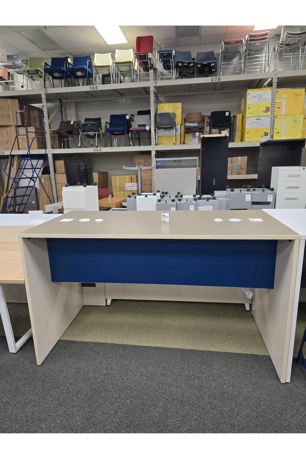 MAVERICK 72 X 36 Community Table with Two Half Modesty Panels and Grom