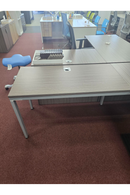 SIMPLE SYSTEM Driftwood Desk Top 66" X 29.5" with Return Right Frame