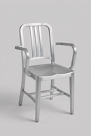 USED Emeco 1006 Navy Armchair – Brushed Aluminum