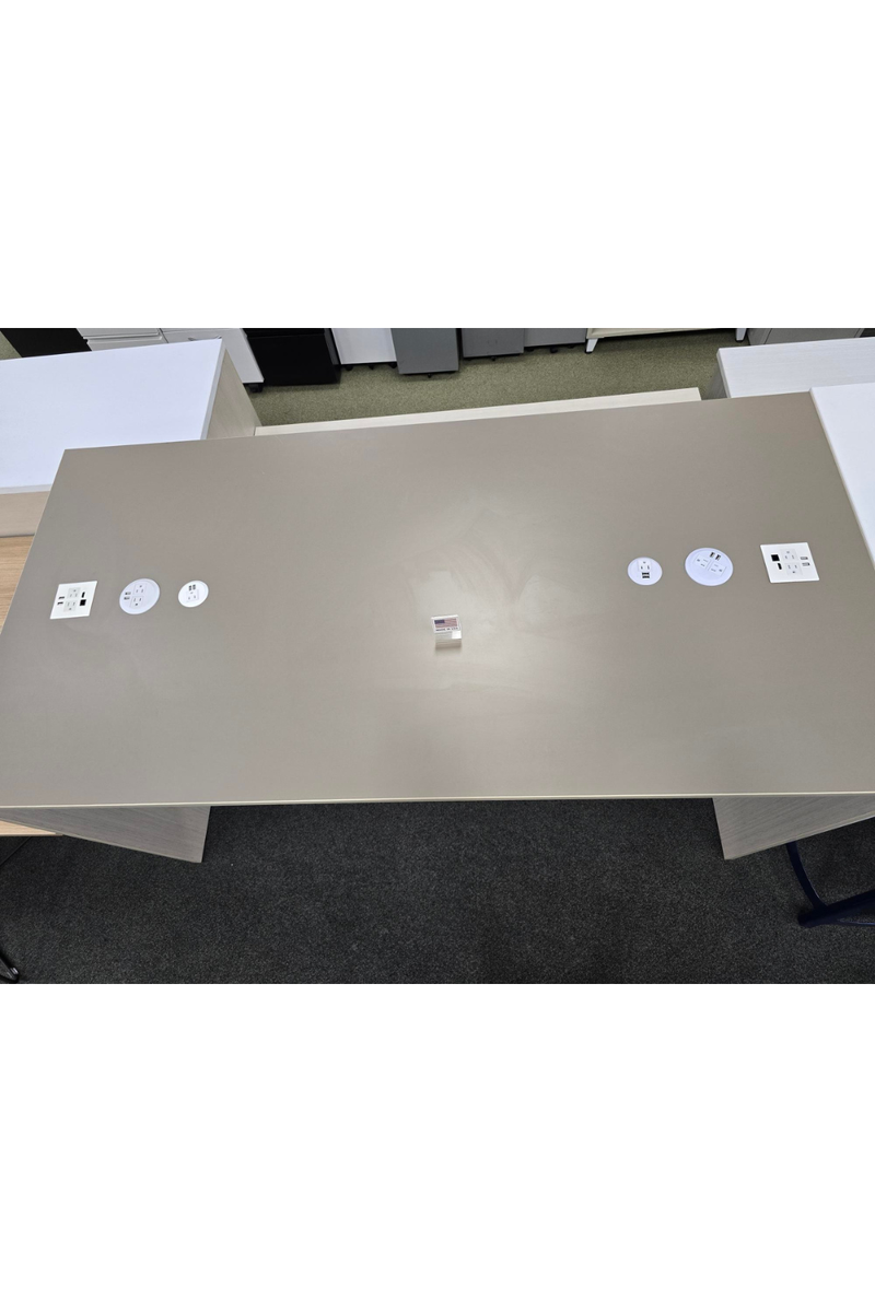 MAVERICK 72 X 36 Community Table with Two Half Modesty Panels and Grommets $850