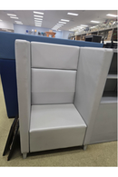 USED High-Back Privacy Lounge Chair – Light Gray