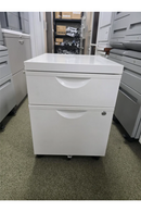 USED Mobile Metal Box/File Pedestal – White, No Keys