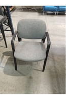PRE-OWNED Stacking Guest Chair – Gray Fabric with Black Frame