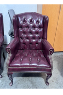 Used B809-BY Wingback Arm Chair – Oxblood Vinyl