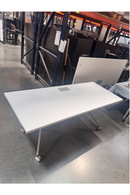 USED Training Table with Grommets – 72"W x 30"D, White