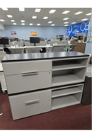 USED Storage Credenza – Black Top and Gray