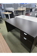 USED Desk – 60" x 30" with Box/File Pedestal, Mocha Finish