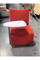 USED Lounge Chair – Orange Upholstery with White Tablet