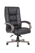 Silla ejecutiva Boss de respaldo alto con acabado de madera B8991
