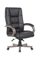 Silla ejecutiva Boss de respaldo alto con acabado de madera B8991