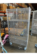USED Mobile Wire Storage Rack – Silver Metal