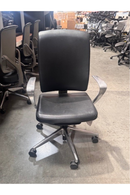 USED Allsteel Conference Chair – Black Vinyl with Fixed Chrome Arms