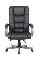 Silla ejecutiva Boss de respaldo alto con acabado de madera B8991