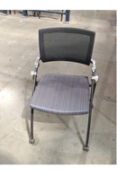 USED Kimball Jiminy Mobile Guest Chair – Black Mesh Back