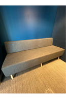 One Workplace L-Ferrari Sofa – Gray Fabric, Armless, 72"