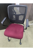 USED Lorell ErgoMesh Folding Chair – Black and Red