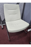 USED Guest Chair – Light Pistachio Vinyl with Chrome Base