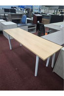 USED 72" x 24" Office Table – Maple with White Base