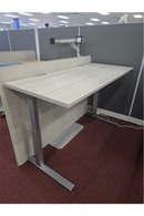 USED Sit-Stand Desk – Silver Birch, 70" x 28.5"