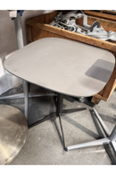 USED Davis Square Table – 30" x 30" Gray with Black Star Base