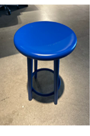 USED Stool – Blue Metal Legs