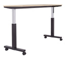 Office Star Products ADJ TBL 2/CTNS MPL TOP/BLK BASE 72X24 KD - PHAT2472P3
