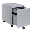 Office Star Products PEDESTAL MÓVIL CAJONES/ARCHIVADOR, 56 CM PROFUNDIDAD, PLATEADO - PM22BF
