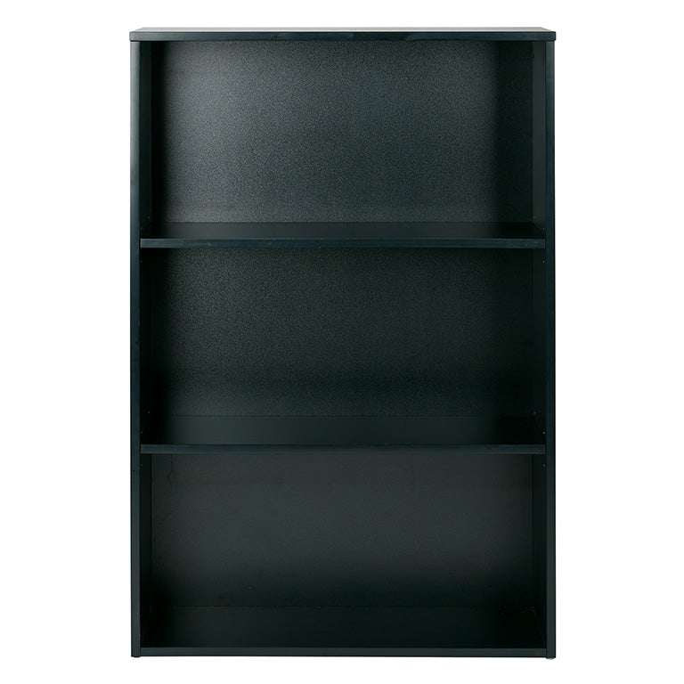 OSP Designs by Office Star Products PRADO 48" 3-SHELF BOOKCASE WITH 3/4" SHELVES AND 2 ADJUSTABLE SHELVES IN BLACK - PRD3248