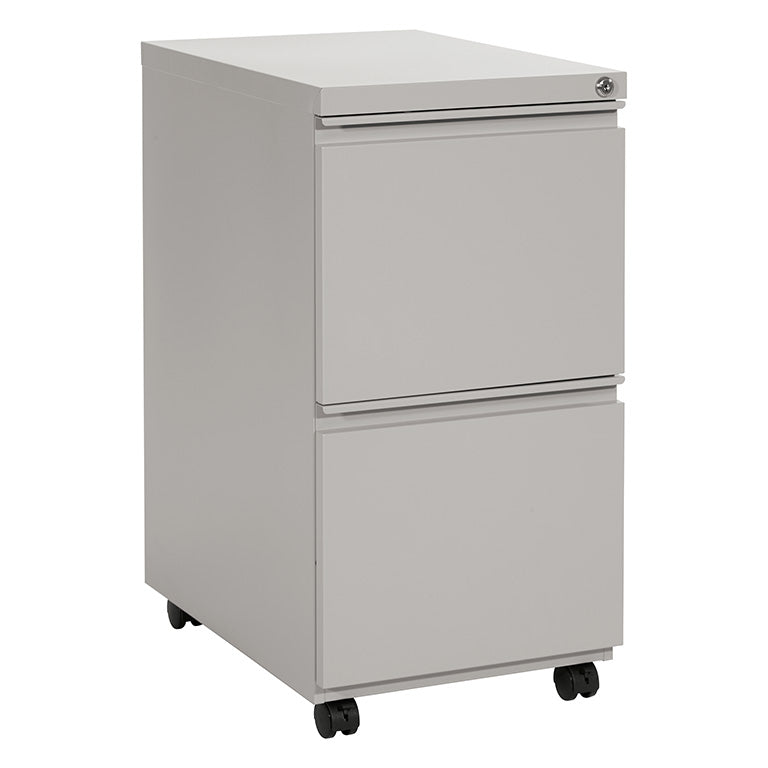 Office Star 22" Closed Top Pedestal with Casters - Grey