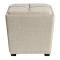 Ave Six by Office Star Products ROCKFORD STORAGE OTTOMAN IN DOVE - RCK361-M