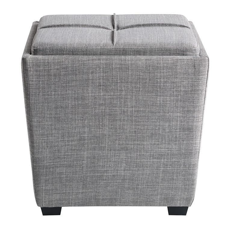 Ave Six by Office Star Products ROCKFORD STORAGE OTTOMAN IN DOVE - RCK361-M