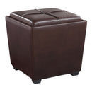 Ave Six by Office Star Products PUF DE ALMACENAMIENTO ROCKFORD EN PIEL SINTÉTICA ESTAÑO - RCK361-PD