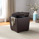 Ave Six by Office Star Products PUF DE ALMACENAMIENTO ROCKFORD EN PIEL SINTÉTICA ESTAÑO - RCK361-PD