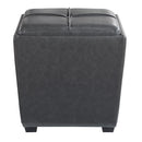 Ave Six by Office Star Products PUF DE ALMACENAMIENTO ROCKFORD EN PIEL SINTÉTICA ESTAÑO - RCK361-PD