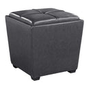 Ave Six by Office Star Products PUF DE ALMACENAMIENTO ROCKFORD EN PIEL SINTÉTICA ESTAÑO - RCK361-PD