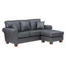 Ave Six by Office Star Products Sofá Seccional con Brazos Redondeados RYLEE