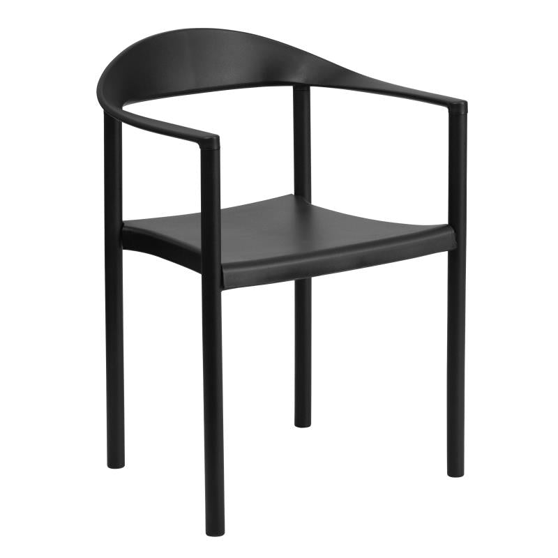 FLASH HERCULES Series 1000 lb. Capacity Plastic Cafe Stack Chair - RUT-418-GG