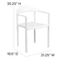 Flash Furniture White Plastic Cafe Stack Chair - Product Photo 4