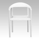 Flash Furniture White Plastic Cafe Stack Chair - Product Photo 2