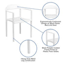 Flash Furniture White Plastic Cafe Stack Chair - Product Photo 5